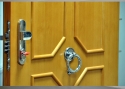 ADLO - Sikkerhedsdør TESIM, liste LB420, indgangsdør hus med en dørhammere