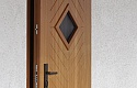 ADLO - Sikkerhedsdør ADUO, glas dobbeltdør, med dørvindue, detalje set udefra
